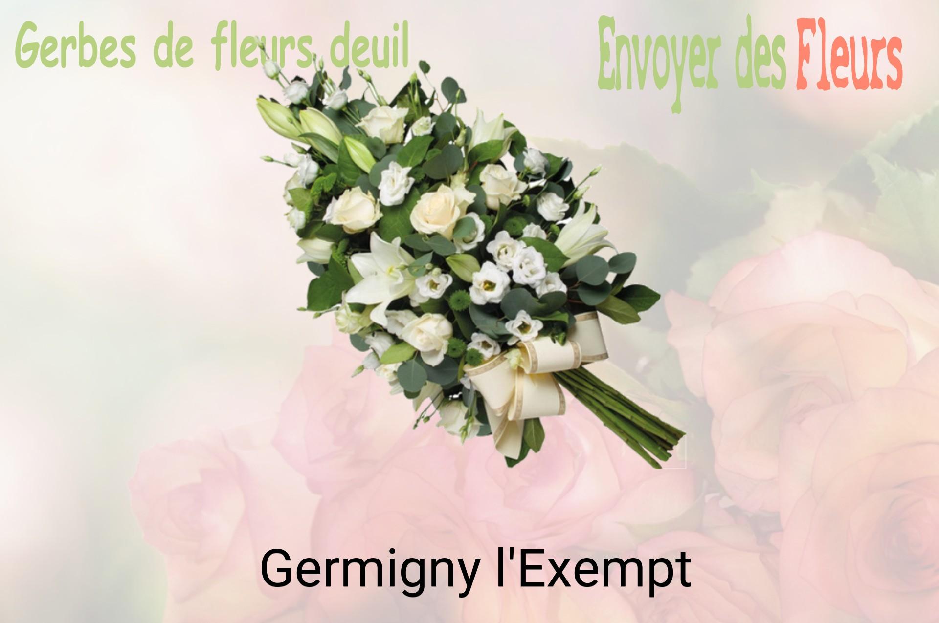 Gerbe de fleurs de deuil livrée à Germigny-l'Exempt